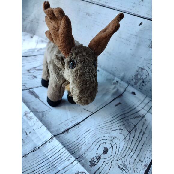 Alaska Friends Moose Plush Animal Brown Standing Small 8inch Alaska Souvenir - Picture 4 of 9